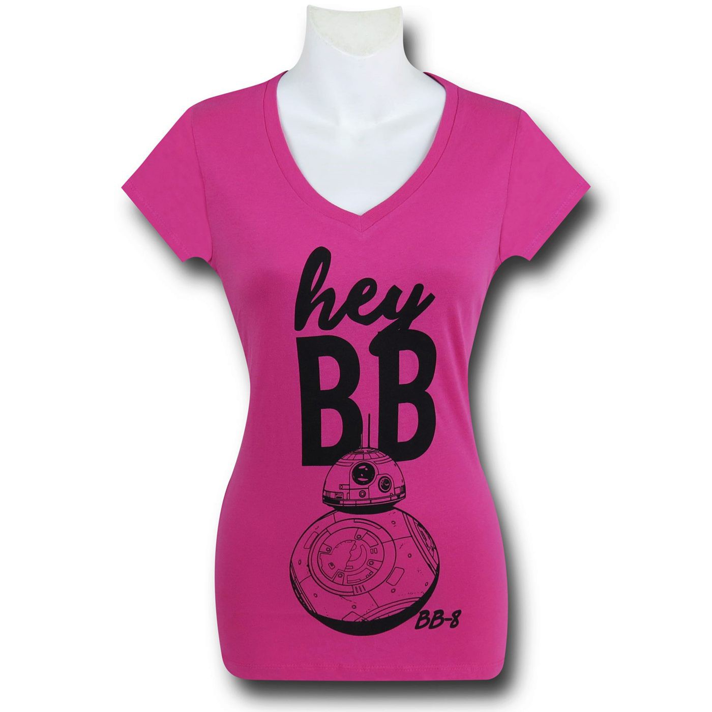 Star Wars Force Awakens Hey BB-8 Women's T-Shirt, Pink