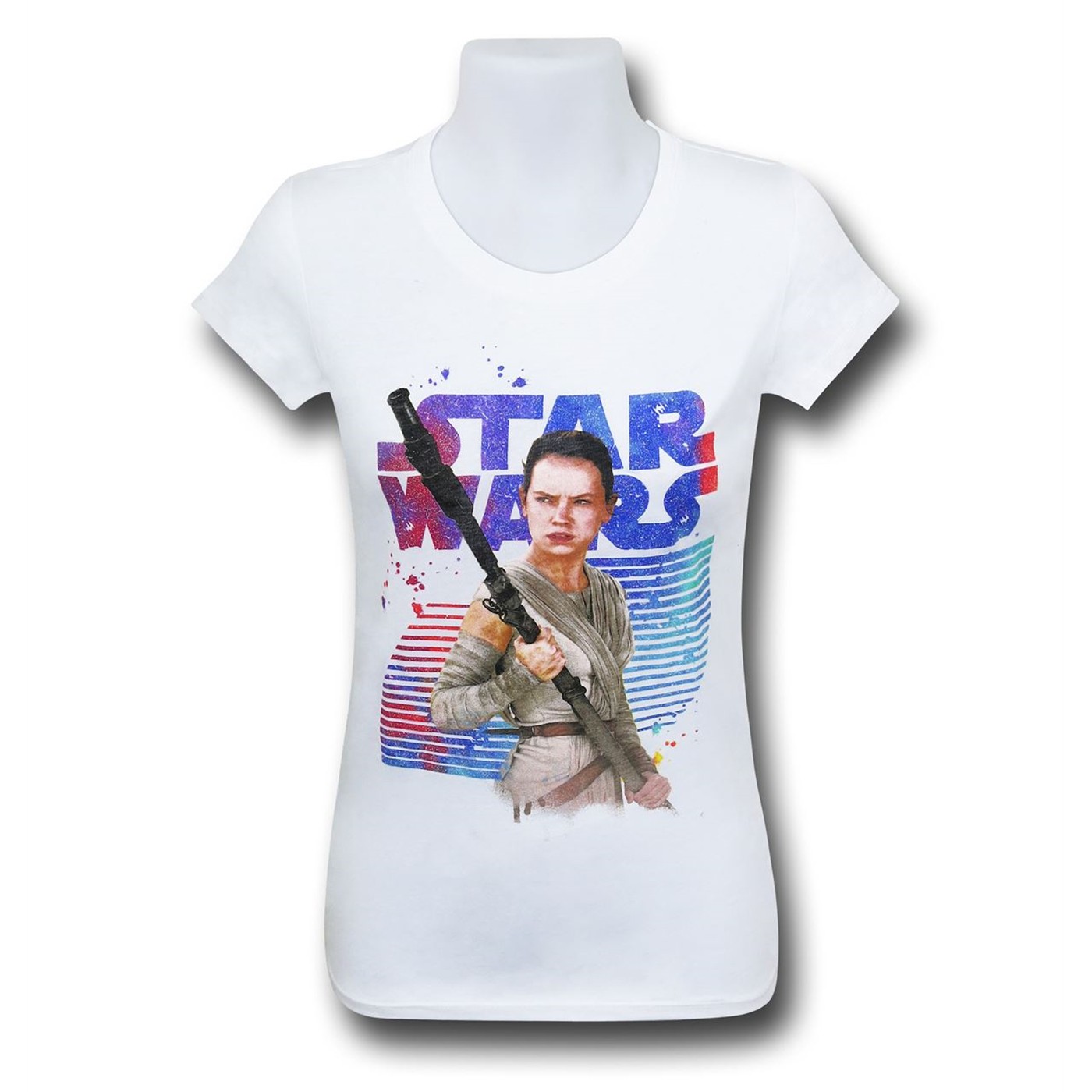 Star Wars Force Awakens Rey Girls White Youth T-Shirt, White