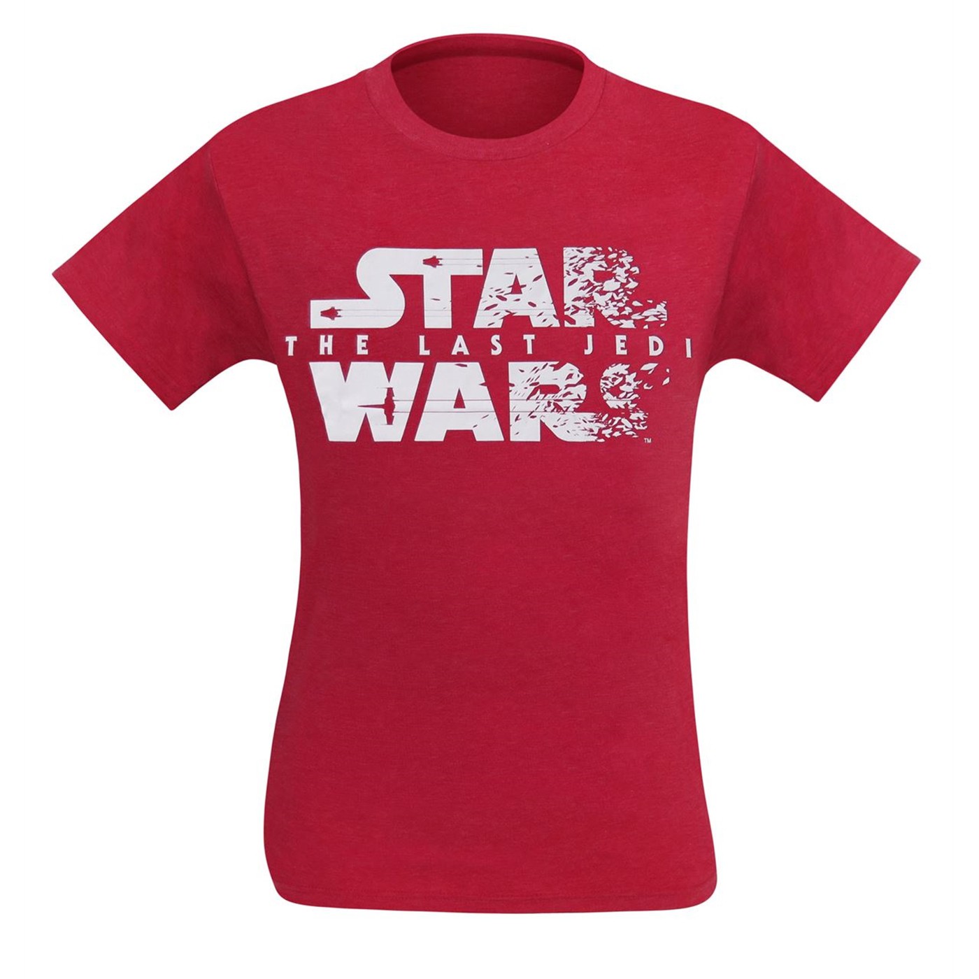 Star Wars The Last Jedi Distressed Logo Men's T-Shirt, Red