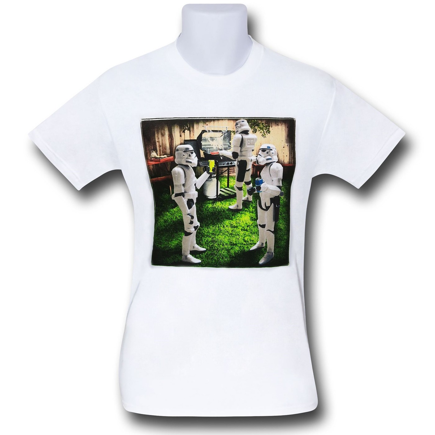 Star Wars Trooper BBQ T-Shirt, White