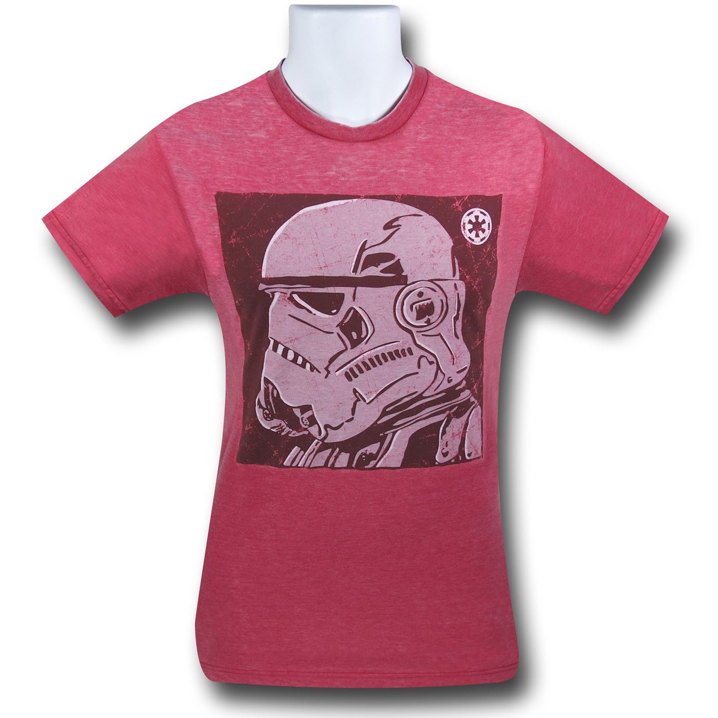 Star Wars Trooper Helmet Burnout T-Shirt, Red
