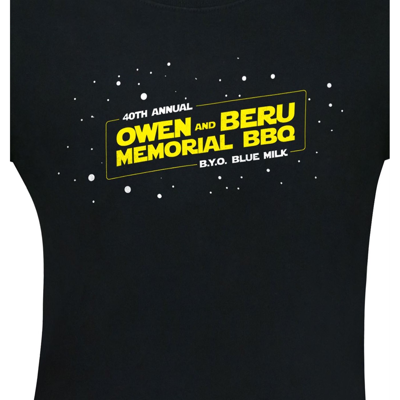 Uncle Owen and Aunt Beru 40th BBQ Men's T-Shirt, Black