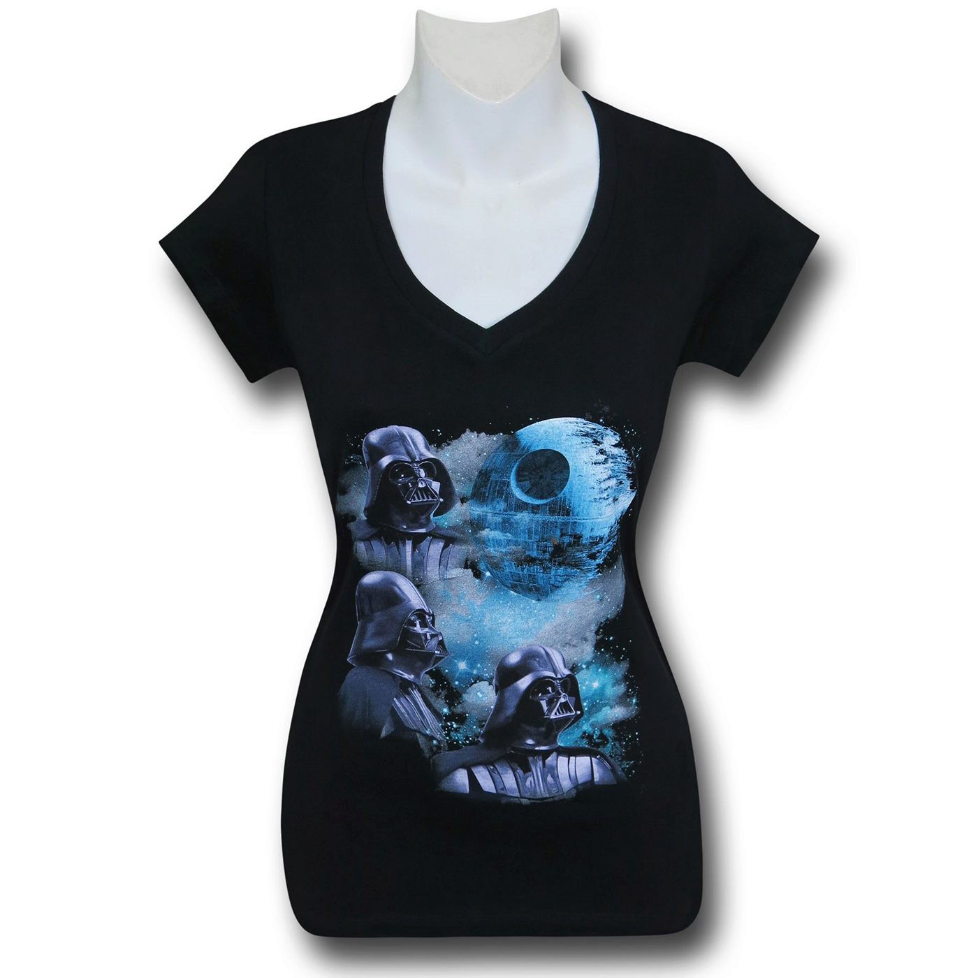 Star Wars Triple Vader Women's V-Neck T-Shirt, Black