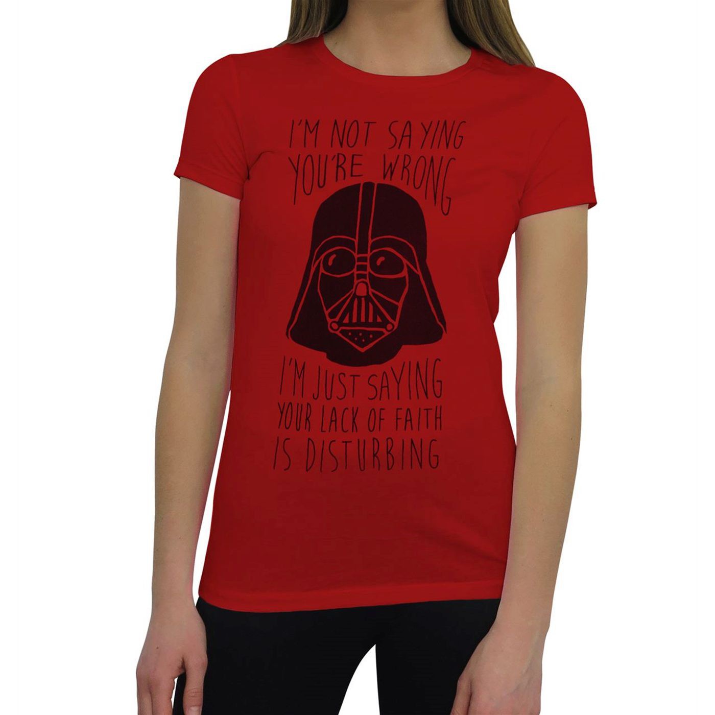 Star Wars Vader Lack of Faith Women's T-Shirt, Red