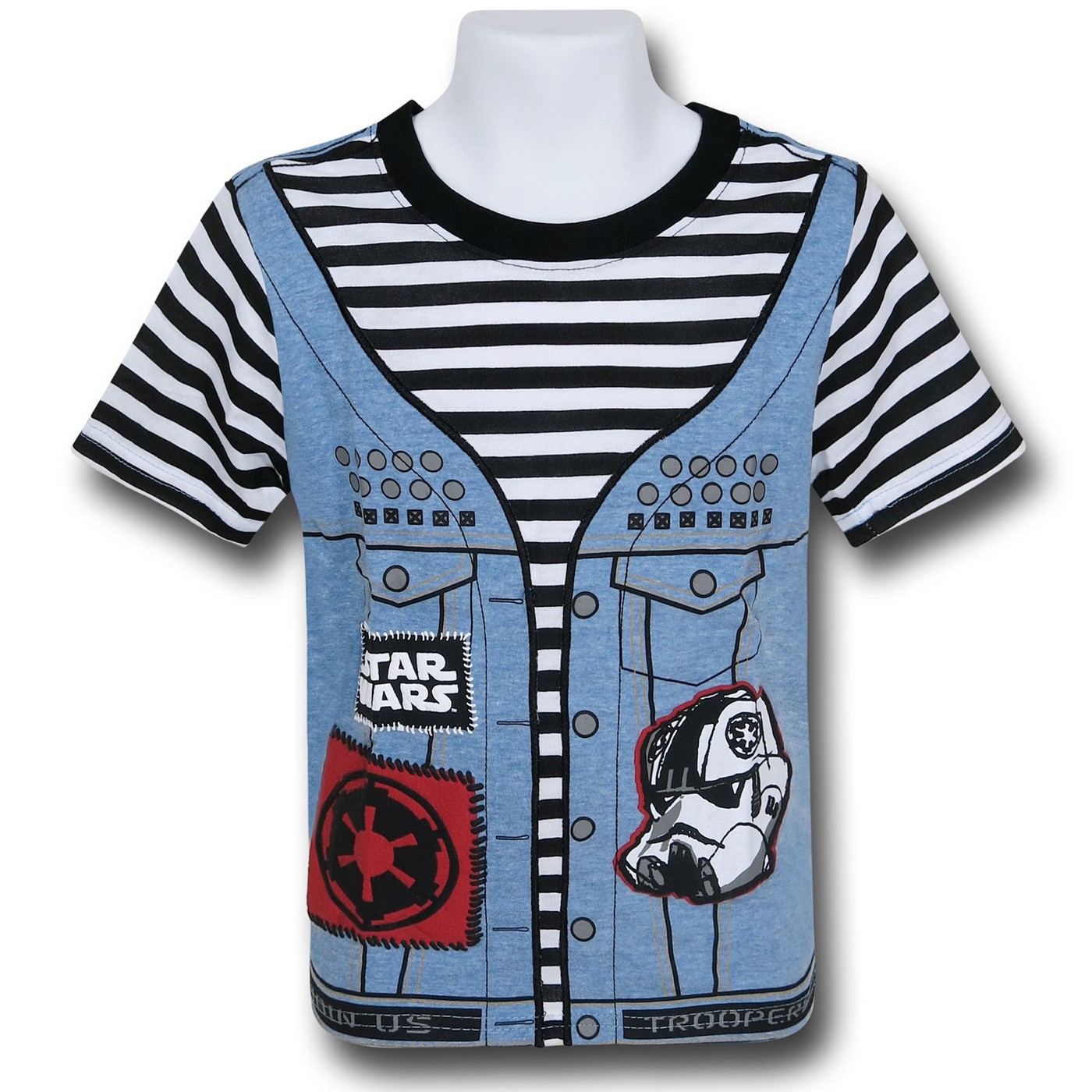 Star Wars Trooper Punk Cut & Sew Kids T-Shirt, Blue