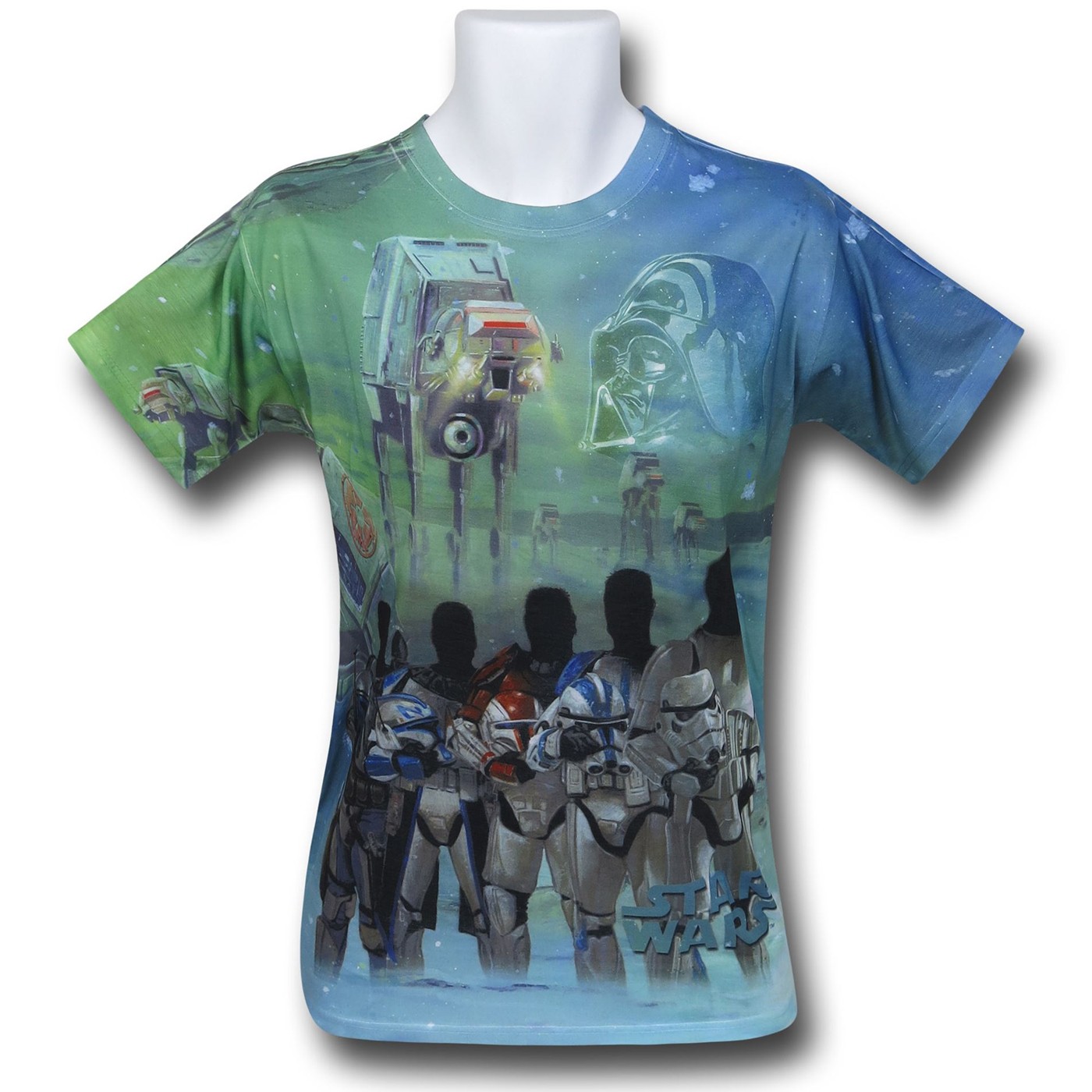 Star Wars Walker & Troopers Sublimated T-Shirt, Blue