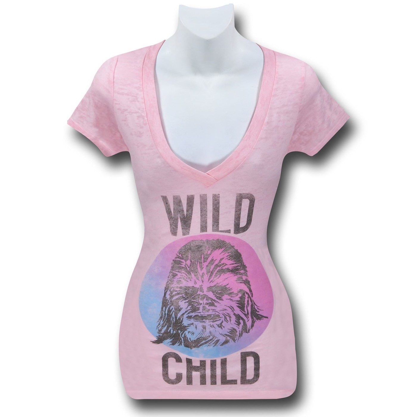 Star Wars Wild Child Women's Burnout T-Shirt, Pink