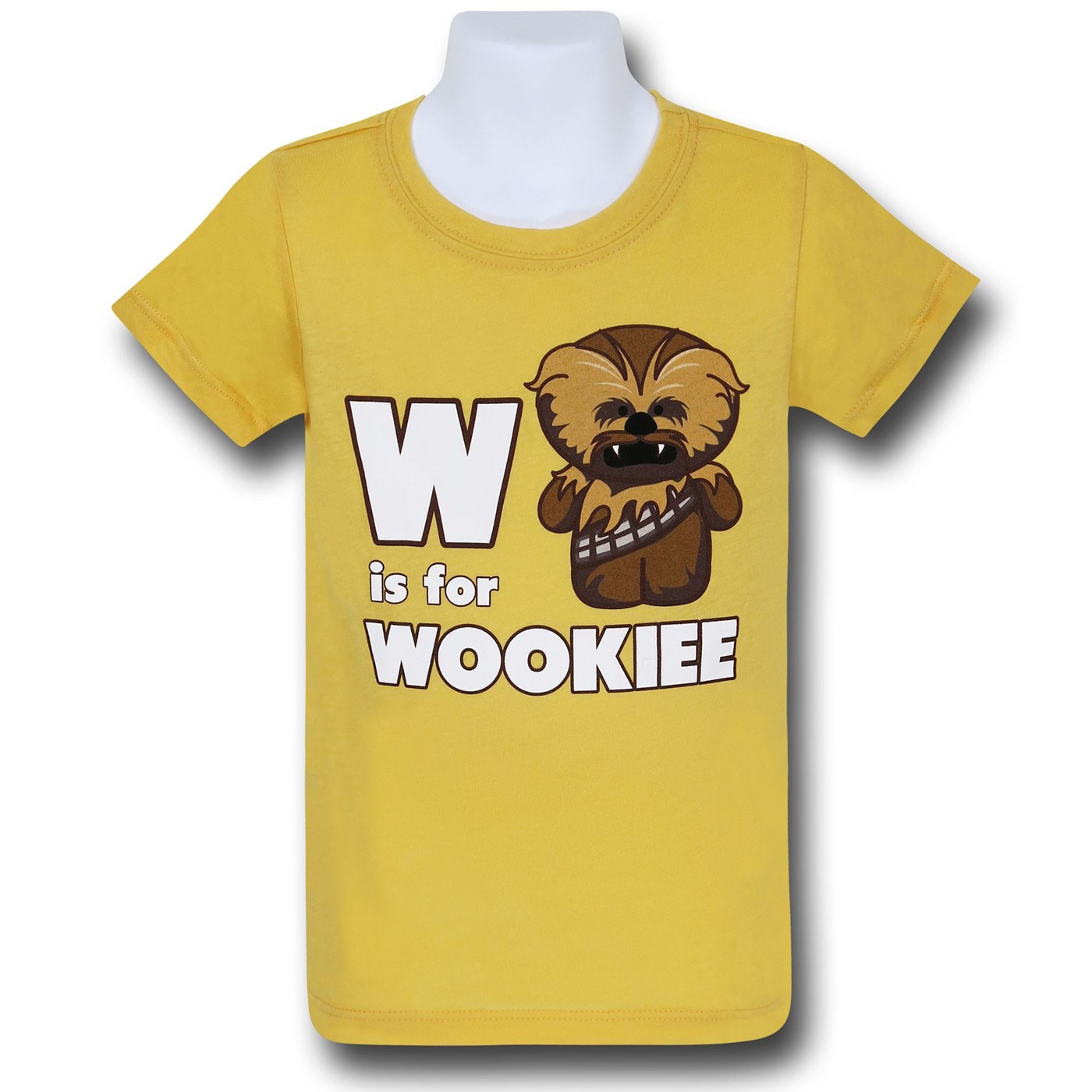 Star Wars W Is For Wookiee Kids T-Shirt, Yellow