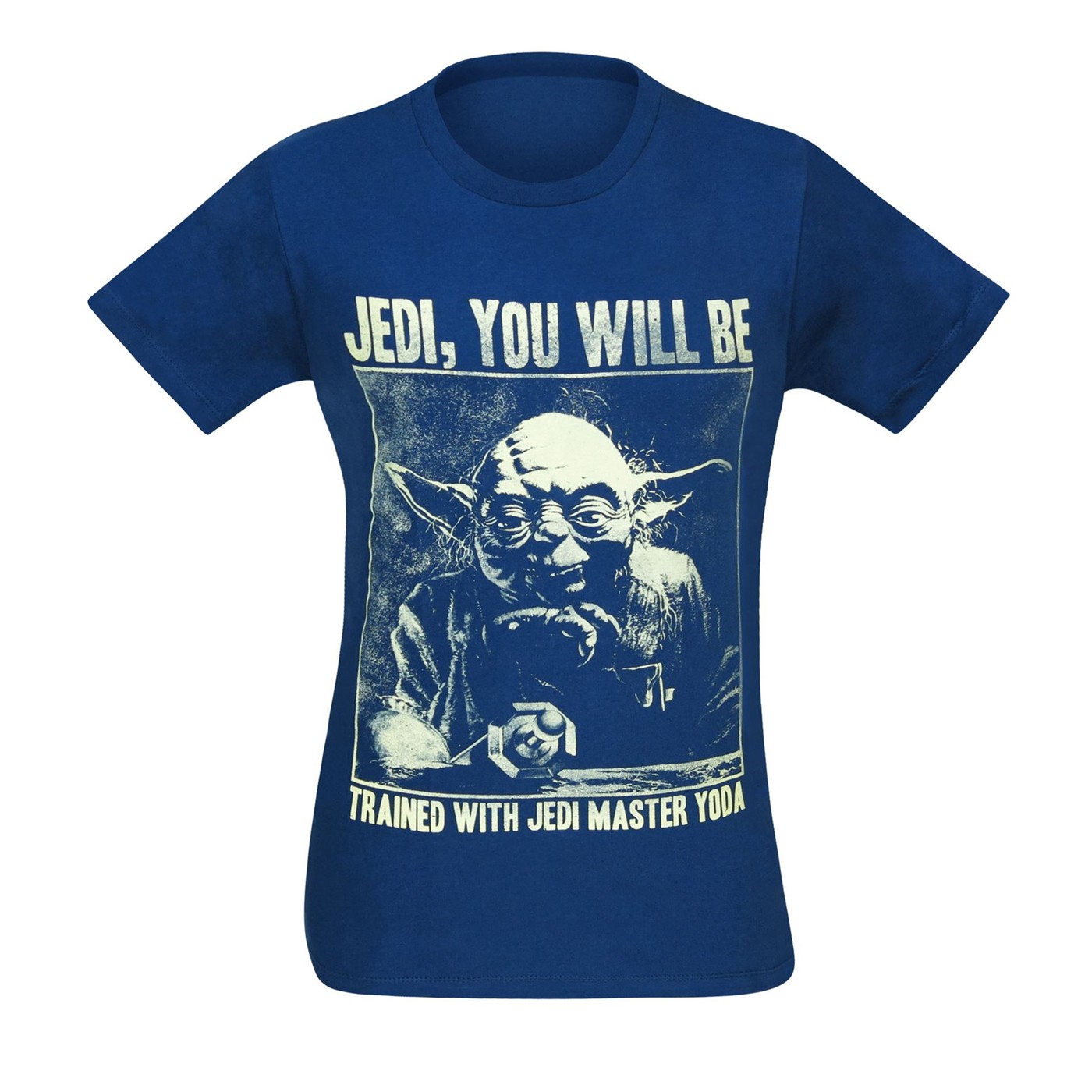 Star Wars Yoda Training Navy 30 Single T-Shirt, Blue