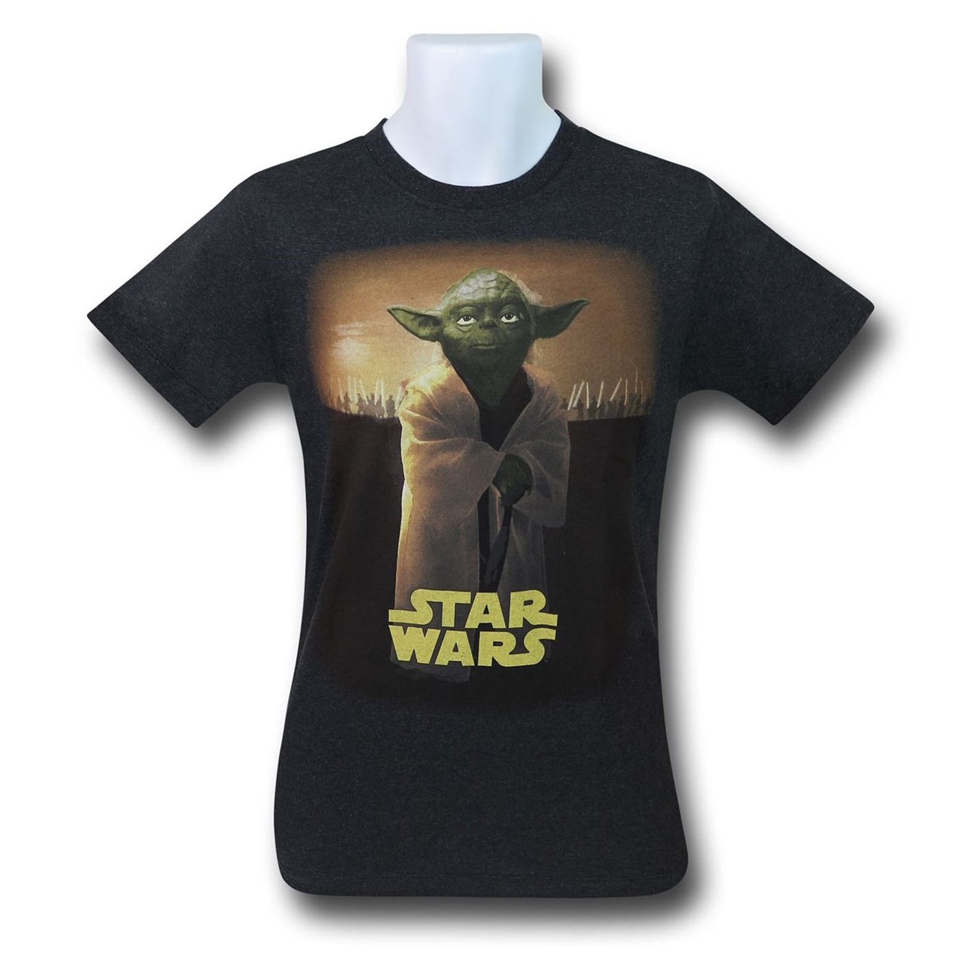 Star Wars Yoda Solemn Portrait Men's T-Shirt, Black