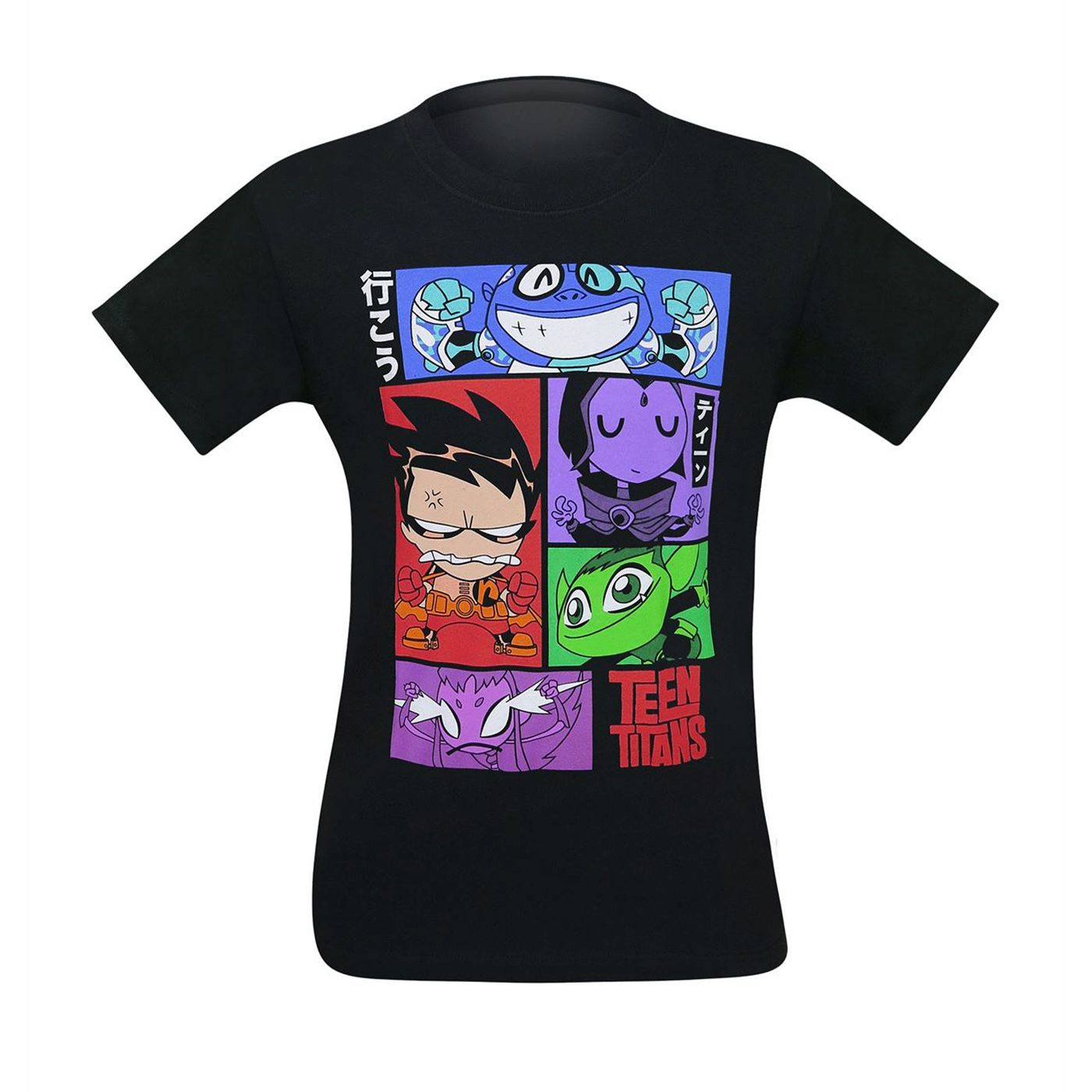 Teen Titans Go Kanji Men's T-Shirt, Black