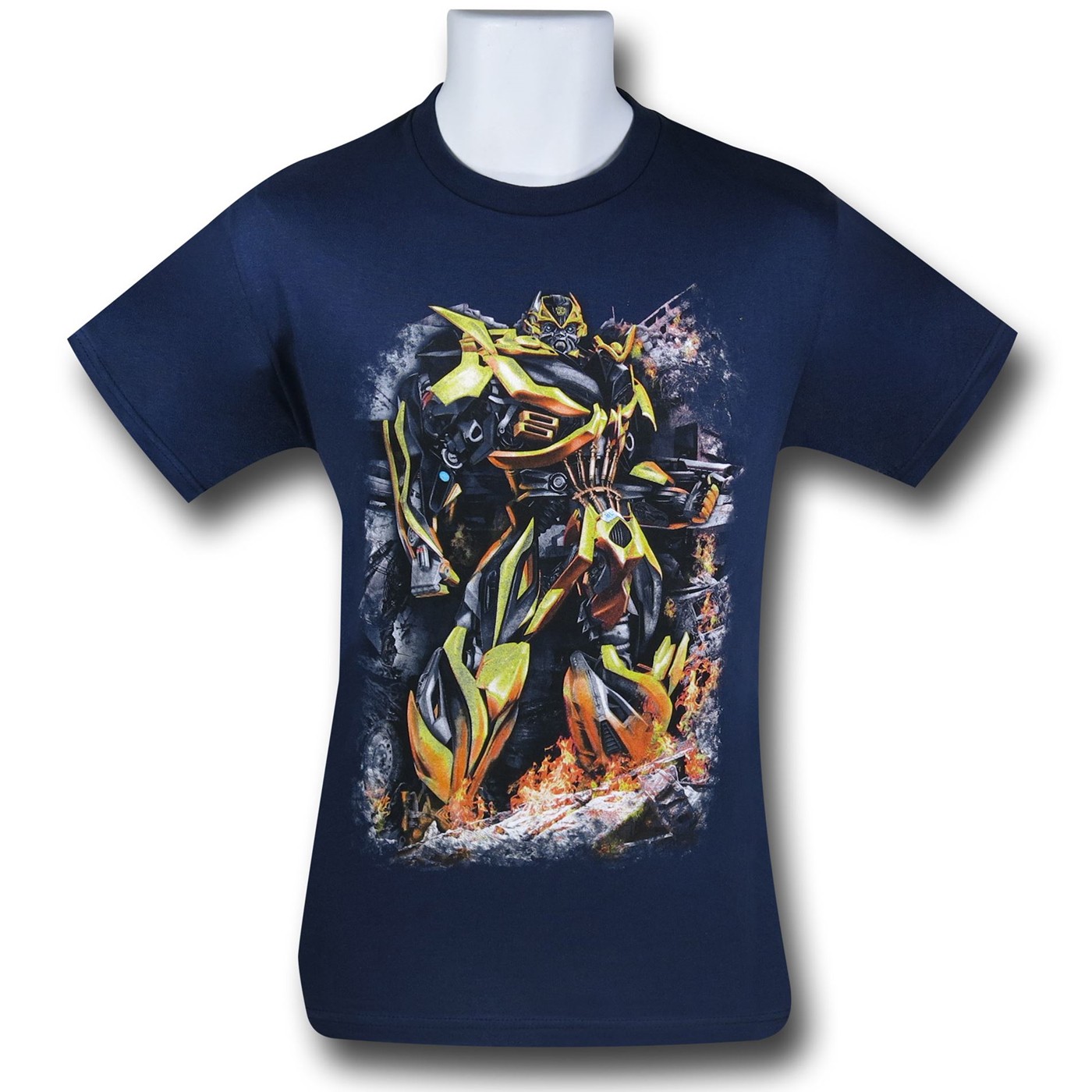 Transformers 4 Bumblebee on Blue T-Shirt, Blue