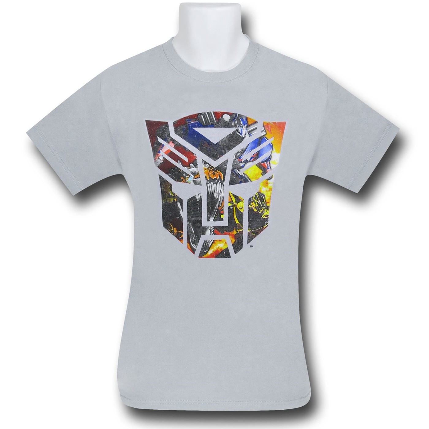 Transformers Autobot Images in Symbol T-Shirt, Grey