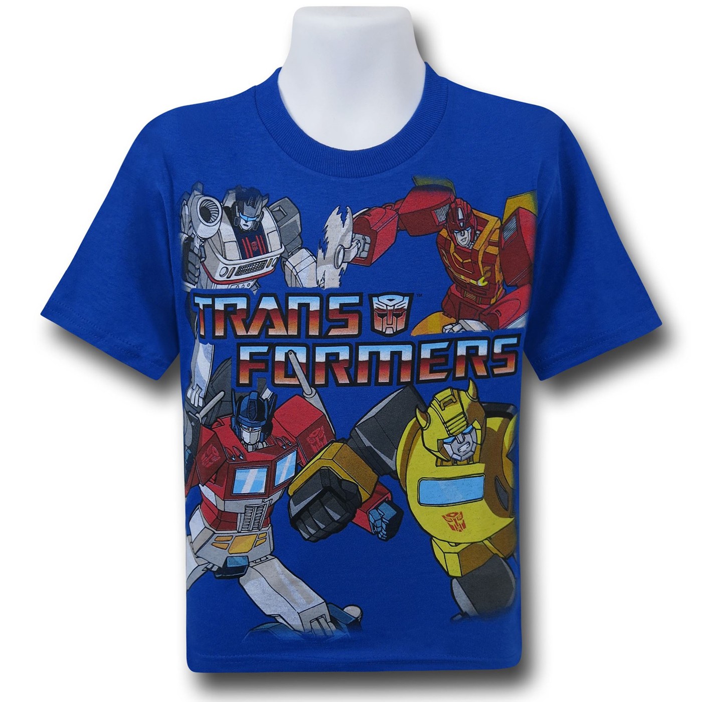 Transformers Collage Kids T-Shirt, Blue