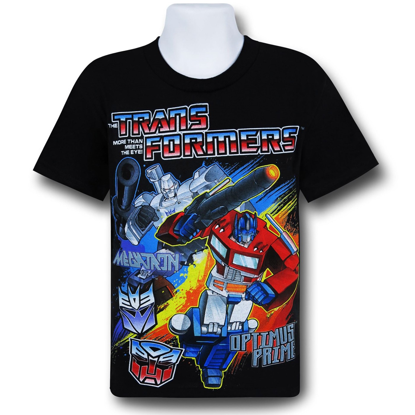 Transformers MegaPrime Kids Black T-Shirt, Black