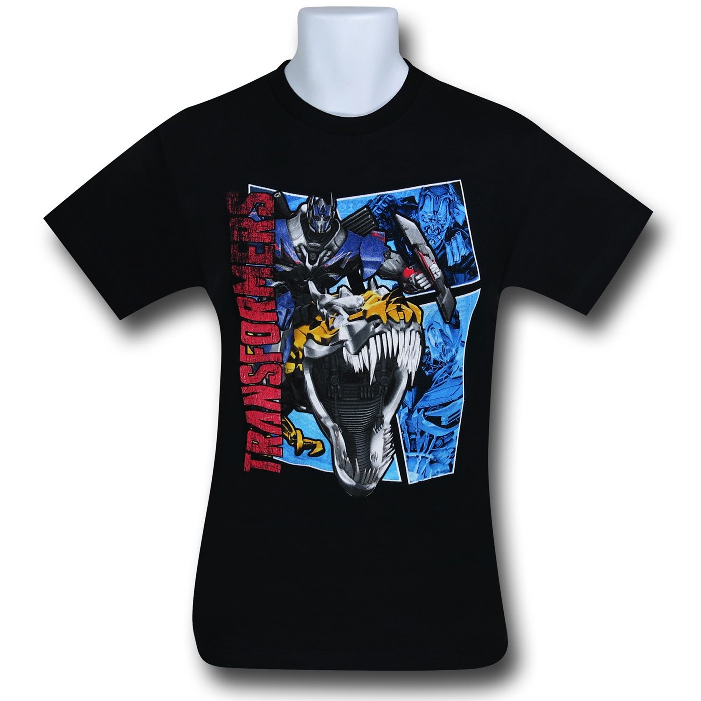 Transformers Optimus on Grimlock Kid's T-Shirt, Black