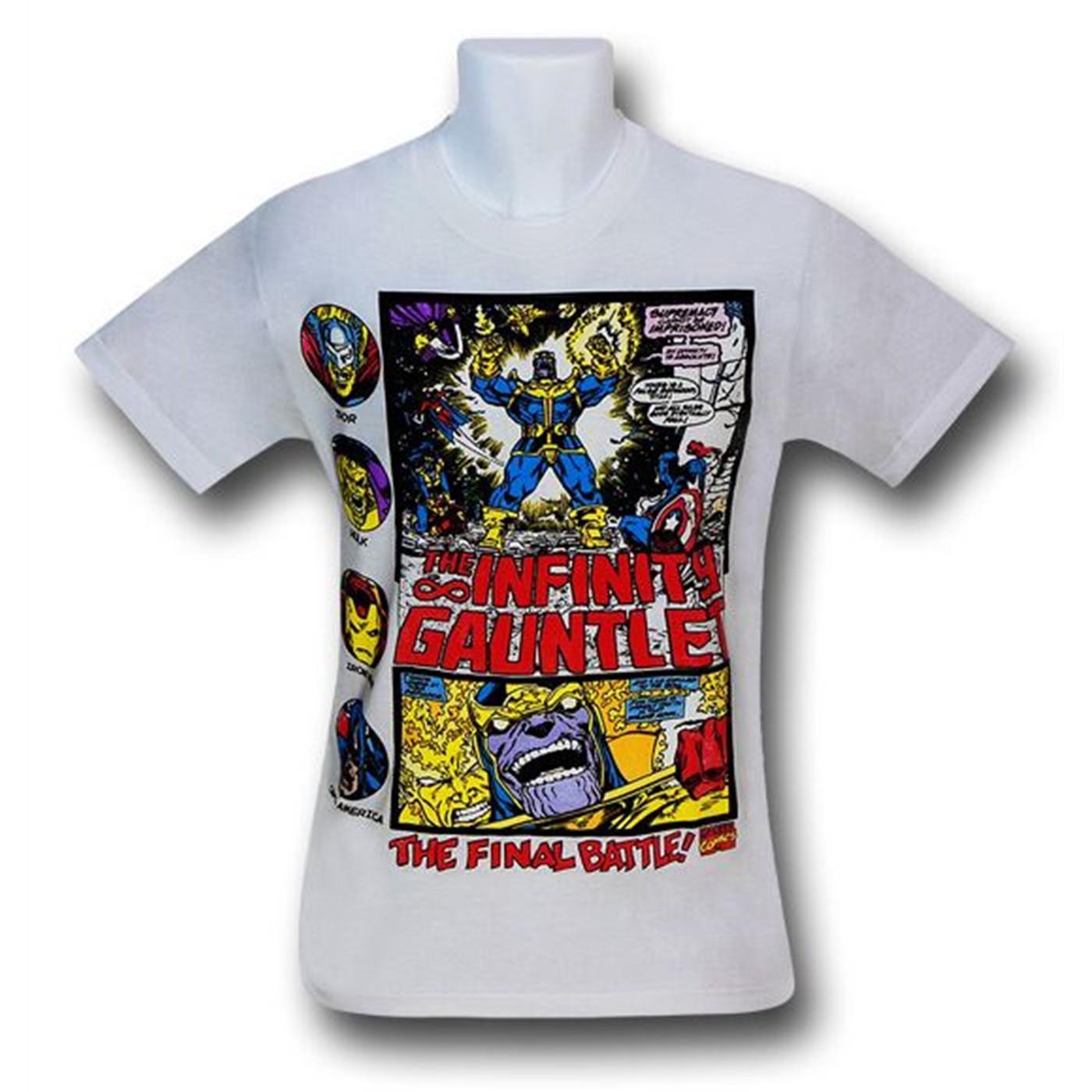 Infinity Gauntlet Thanos Battle 30 Single T-Shirt, White