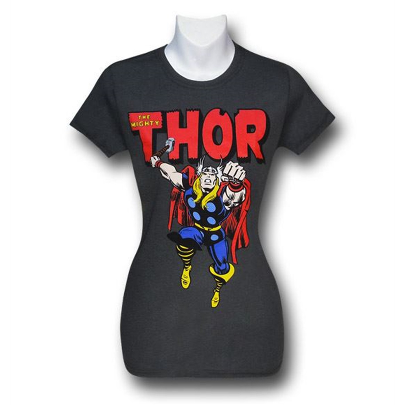 Thor Hammer Punch Women's Grey T-Shirt, Grey