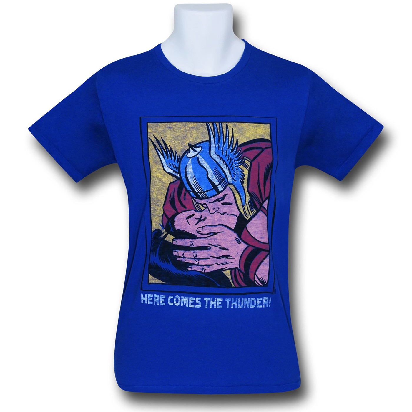 Thor Here Comes the Thunder Junk Food T-Shirt, Blue