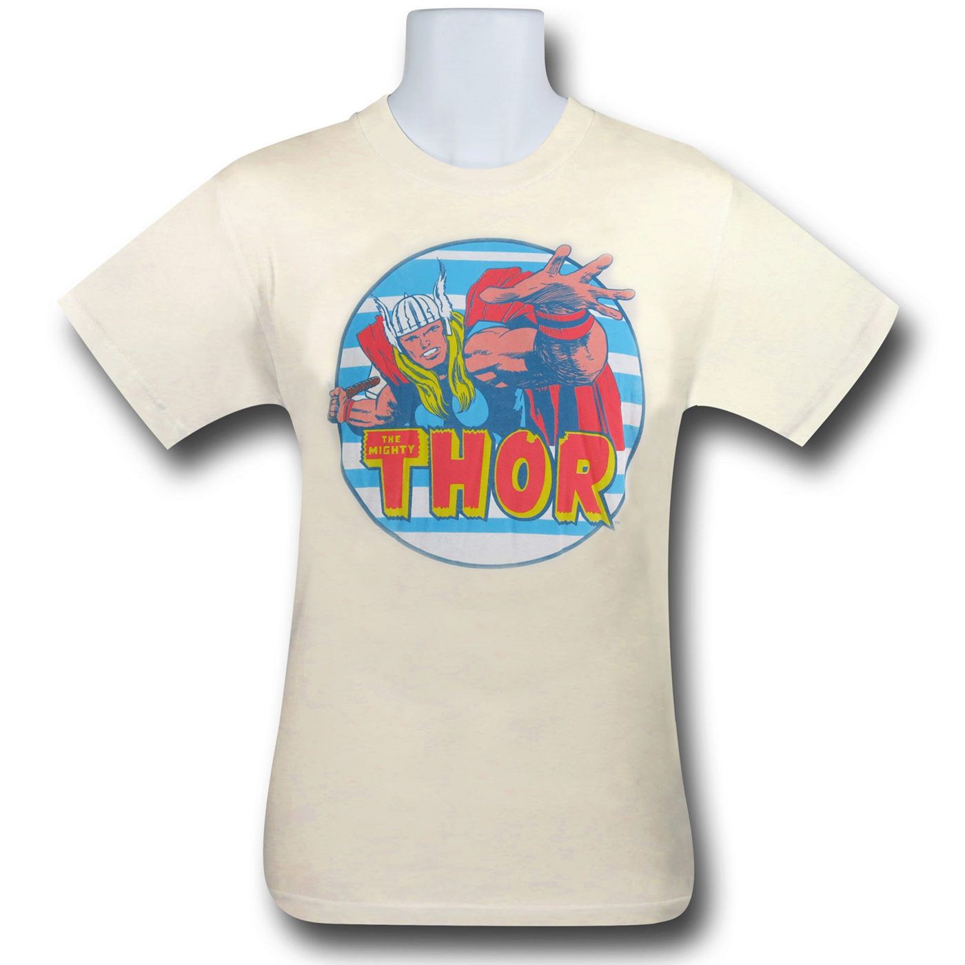 Thor T-Shirt Distressed Kirby Circle, Yellow