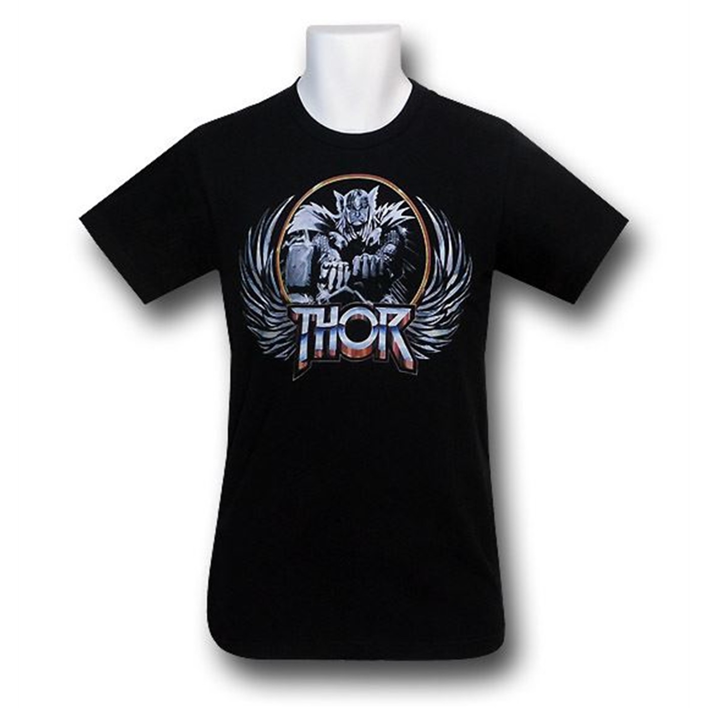 Thor Metal Poster 30 Single T-Shirt, Black