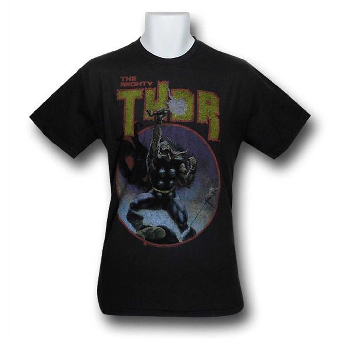 Thor Thunder Storm Junk Food T-Shirt, Black