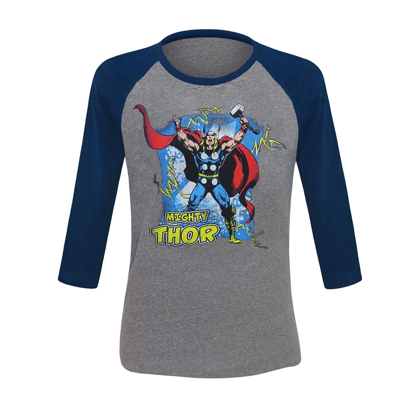 Mighty Thor by John Buscema Men's Baseball T-Shirt, Grey
