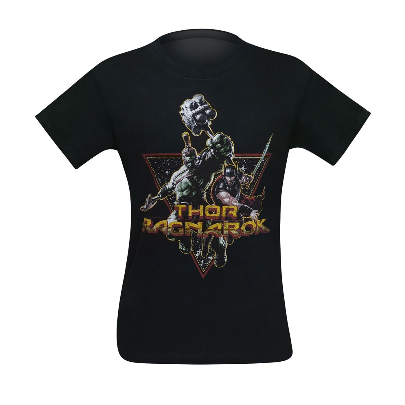 Thor Ragnarok Space Buddies Team Up Men's T-Shirt, Black
