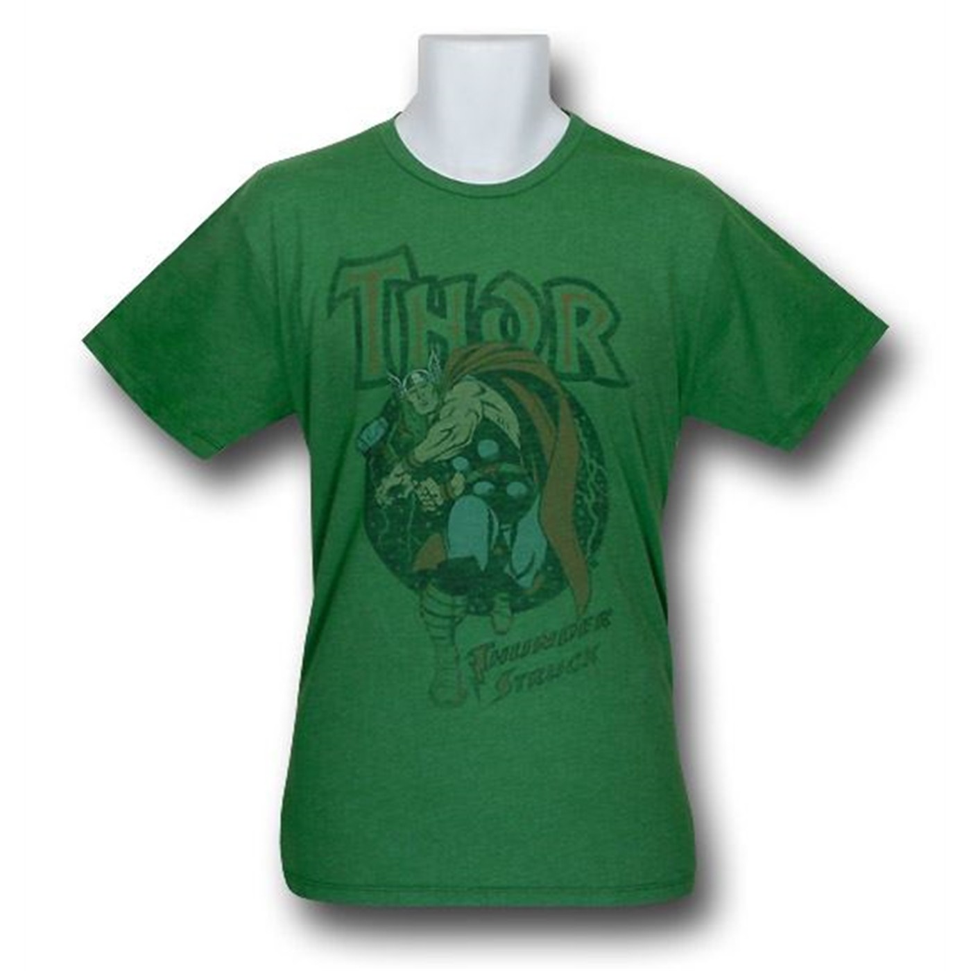 Thor Thunder Struck Junk Food T-Shirt, Green