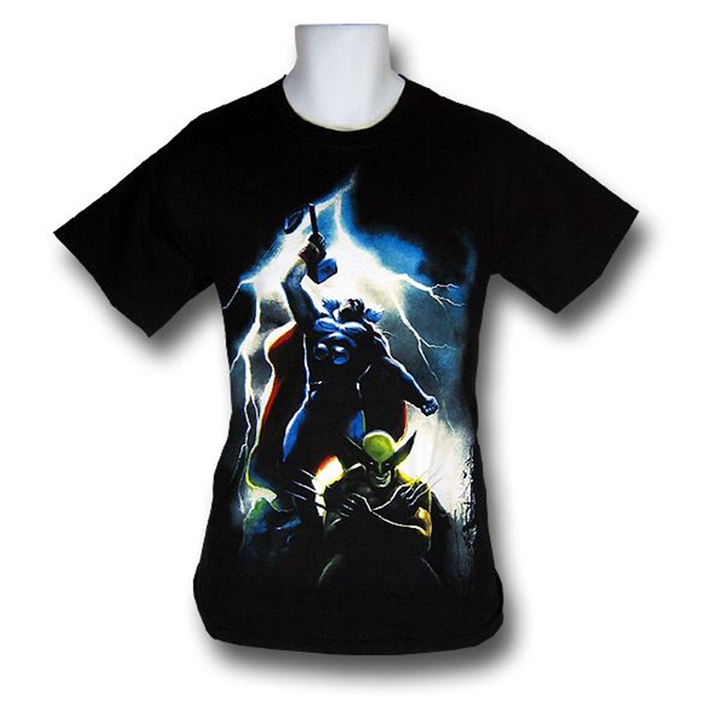 Thor and Wolverine Hammer and Claw T-Shirt, Black