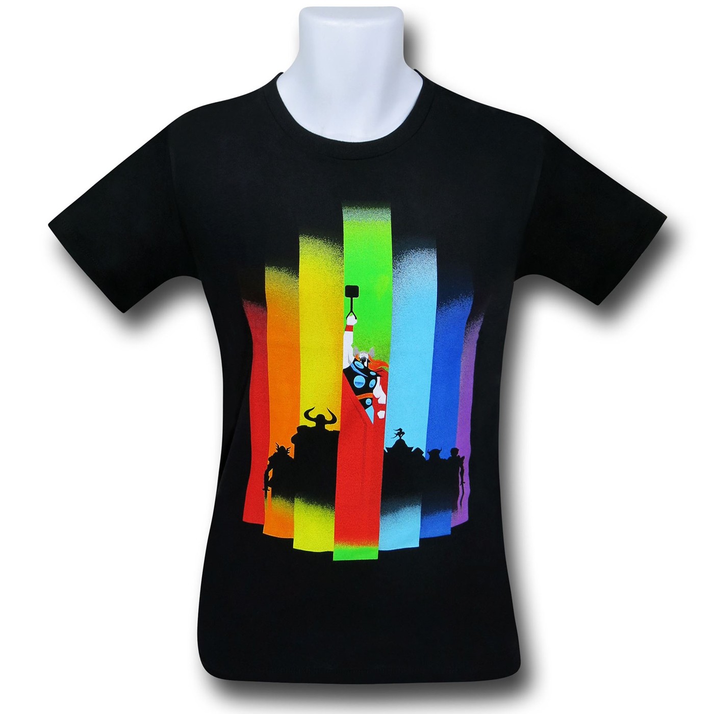 Thor and Friends Rainbow 30 Single T-Shirt, Black