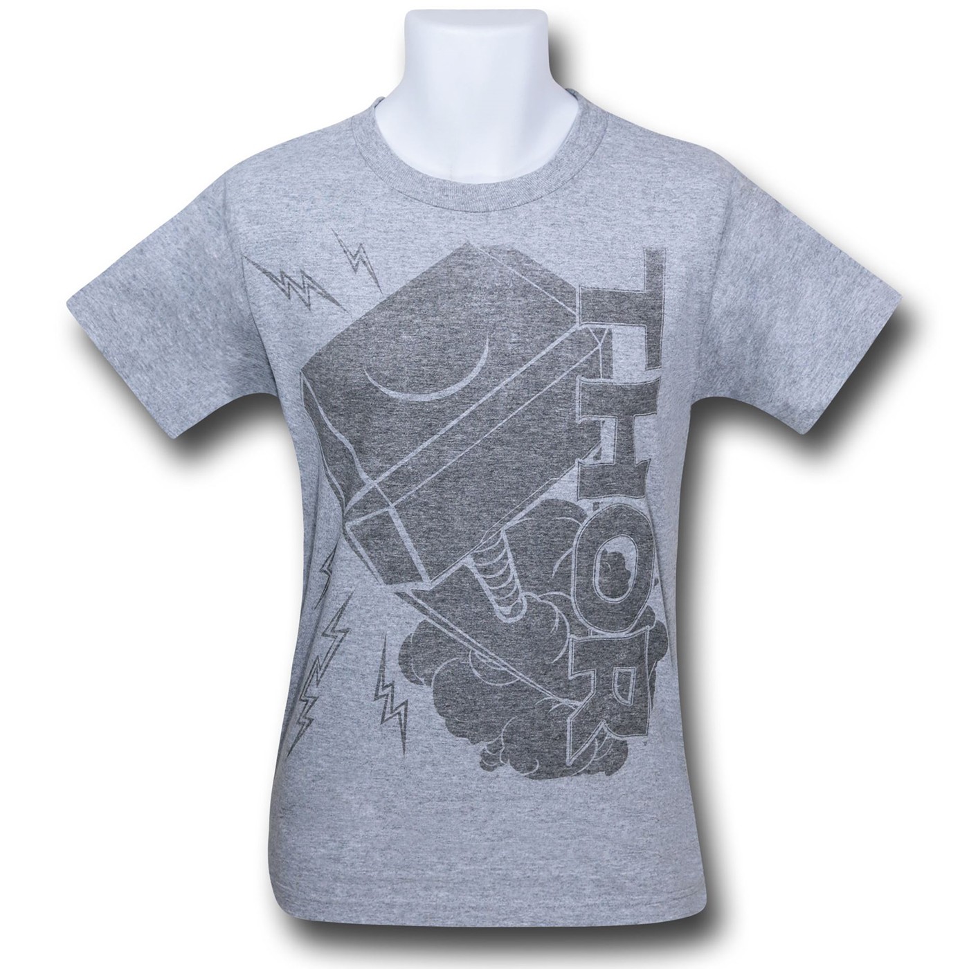 Thor Grey Hammer Kids T-Shirt, Grey