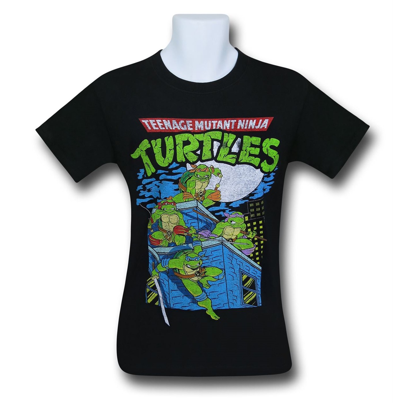 TMNT Building Drop T-Shirt, Black