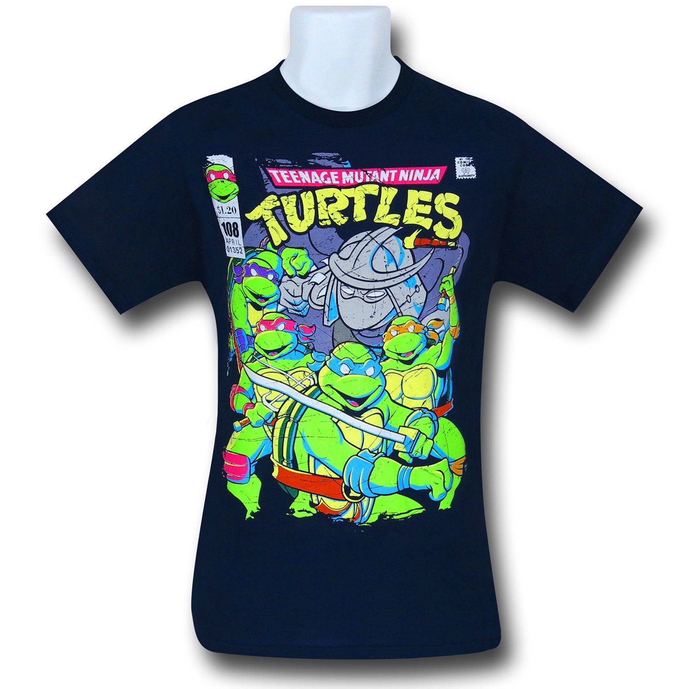 TMNT Comic Cover Dark Blue T-Shirt, Blue