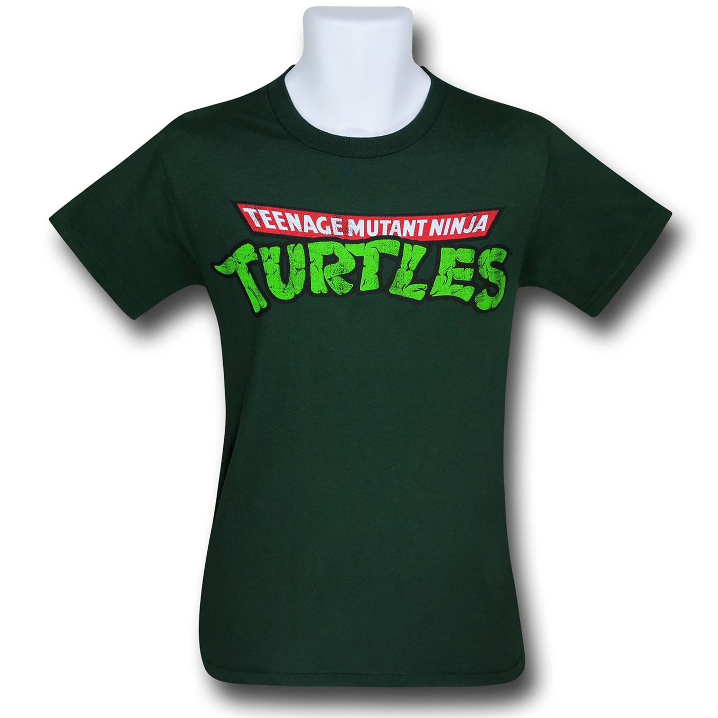 TMNT Distressed Logo Green T-Shirt, Green