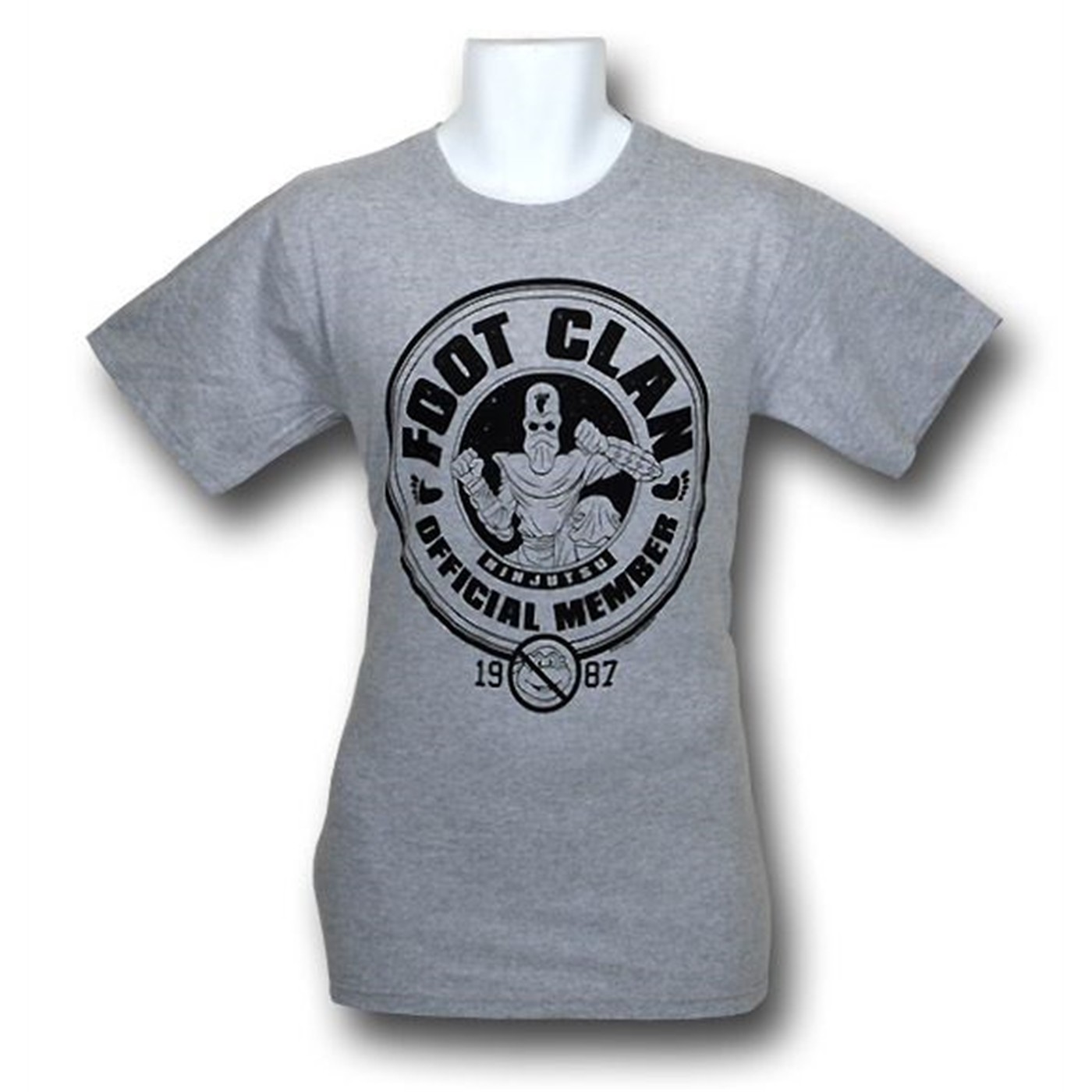 Teenage Mutant Turtles Foot Clan T-Shirt, Grey