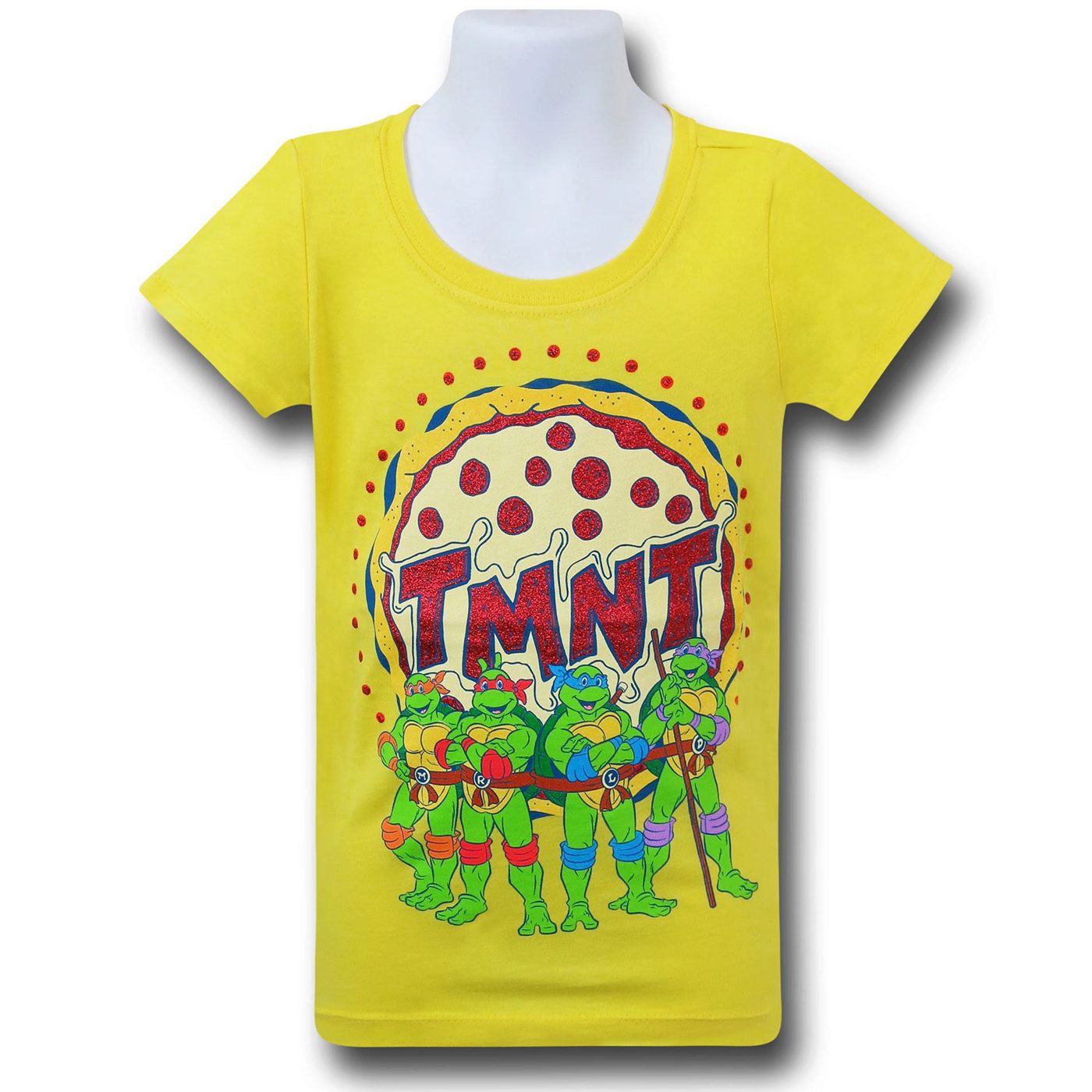 TMNT Group Girls Yellow T-Shirt, Yellow