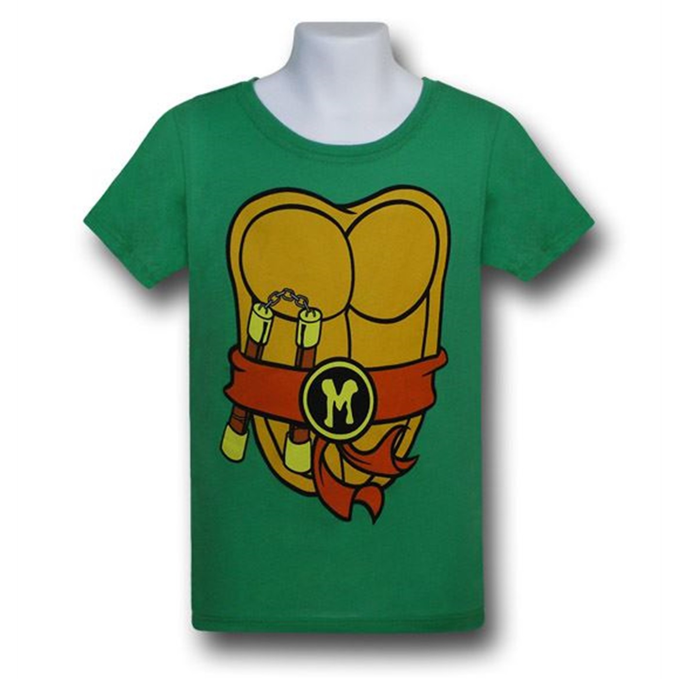 TMNT Kids Michelangelo Nunchucks Costume T-Shirt, Green