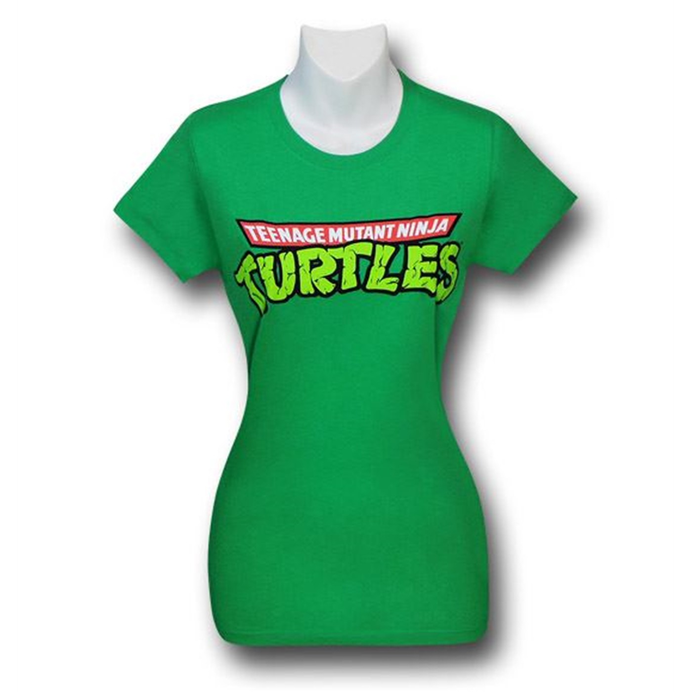 TMNT Logo Kelly Green Women's T-Shirt, Green