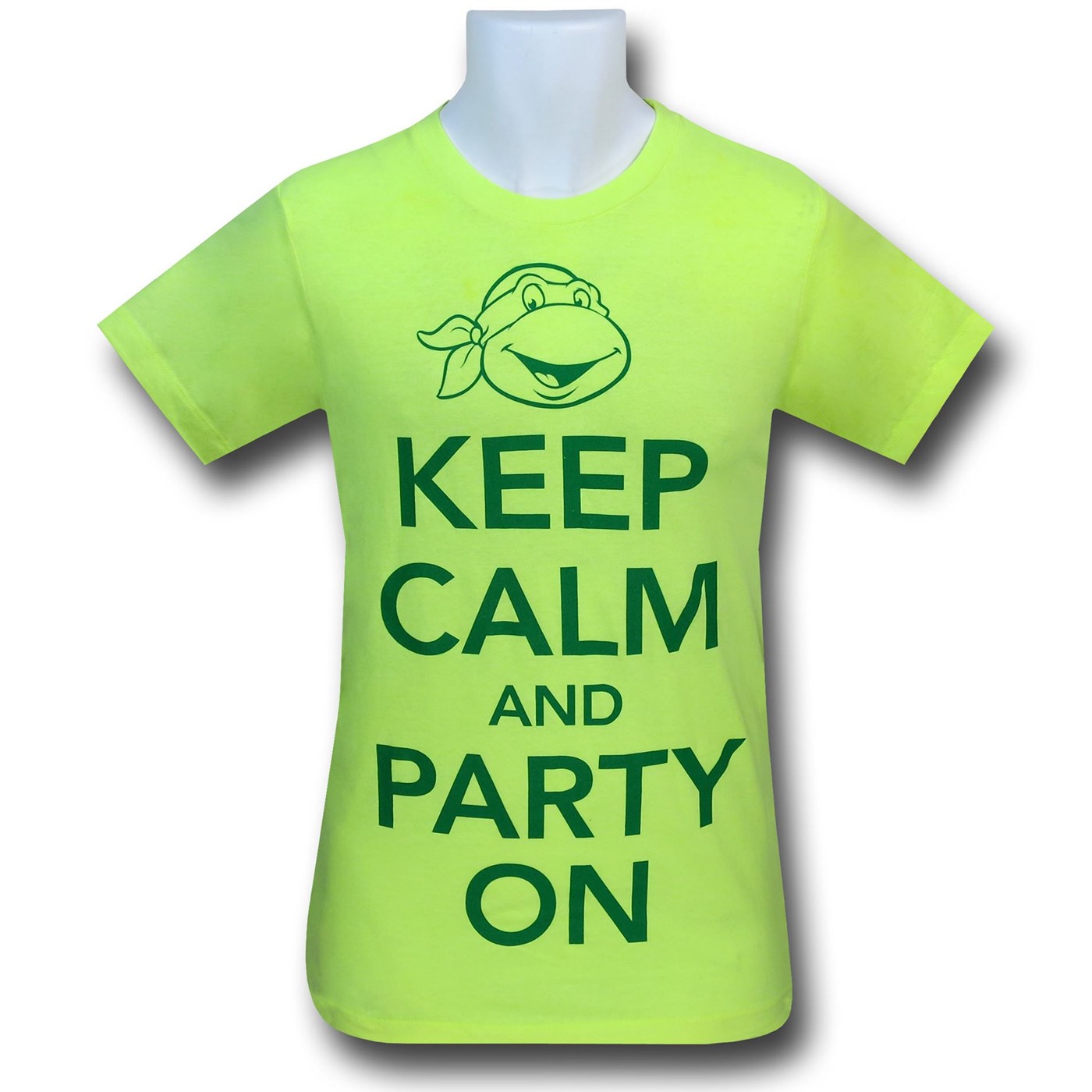 TMNT Keep Calm and Party On T-Shirt, Yellow
