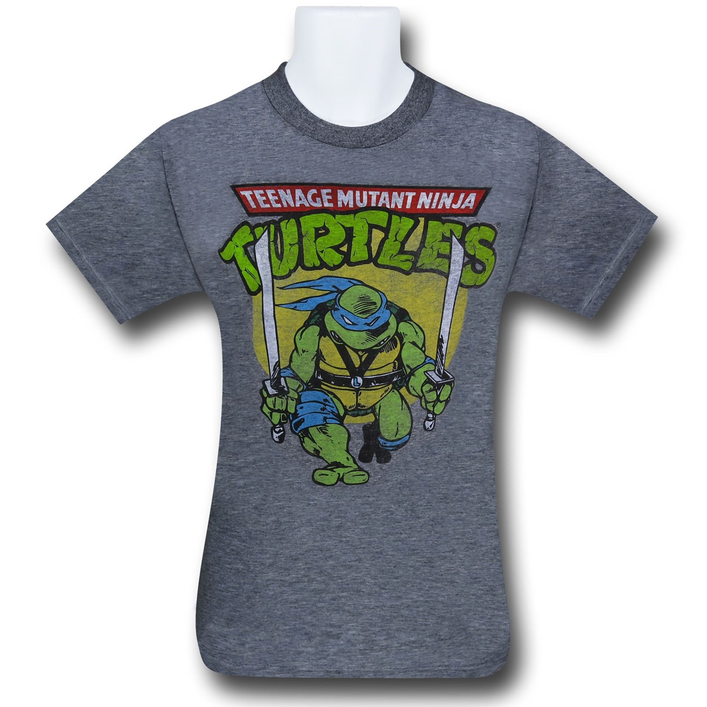 TMNT Old School Leonardo T-Shirt, Grey