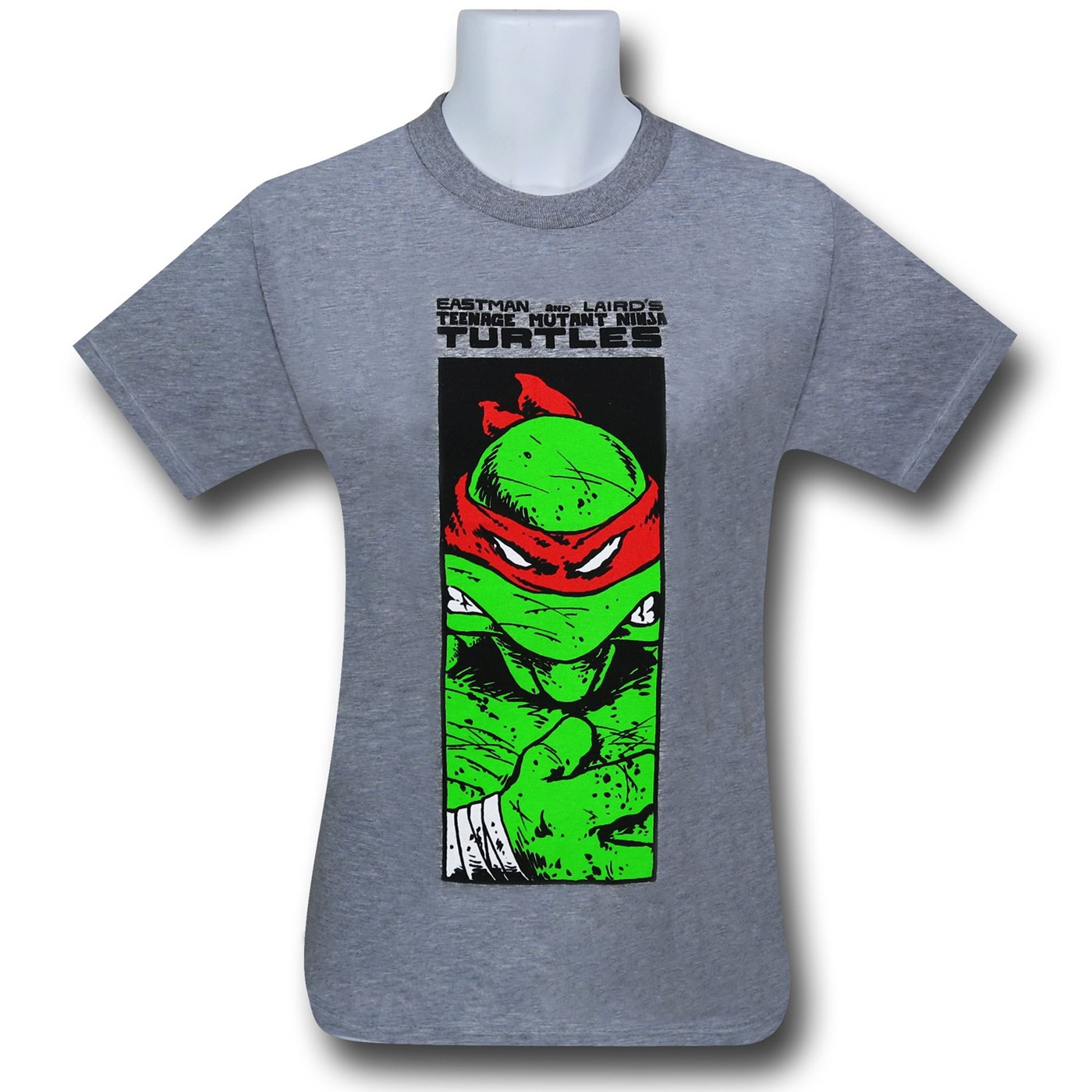 TMNT Neon Raphael Tri-Blend T-Shirt, Grey