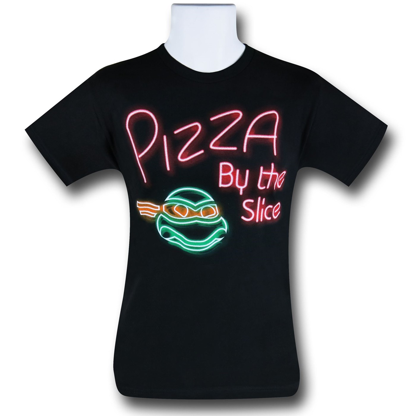 TMNT Pizza By The Slice T-Shirt, Black