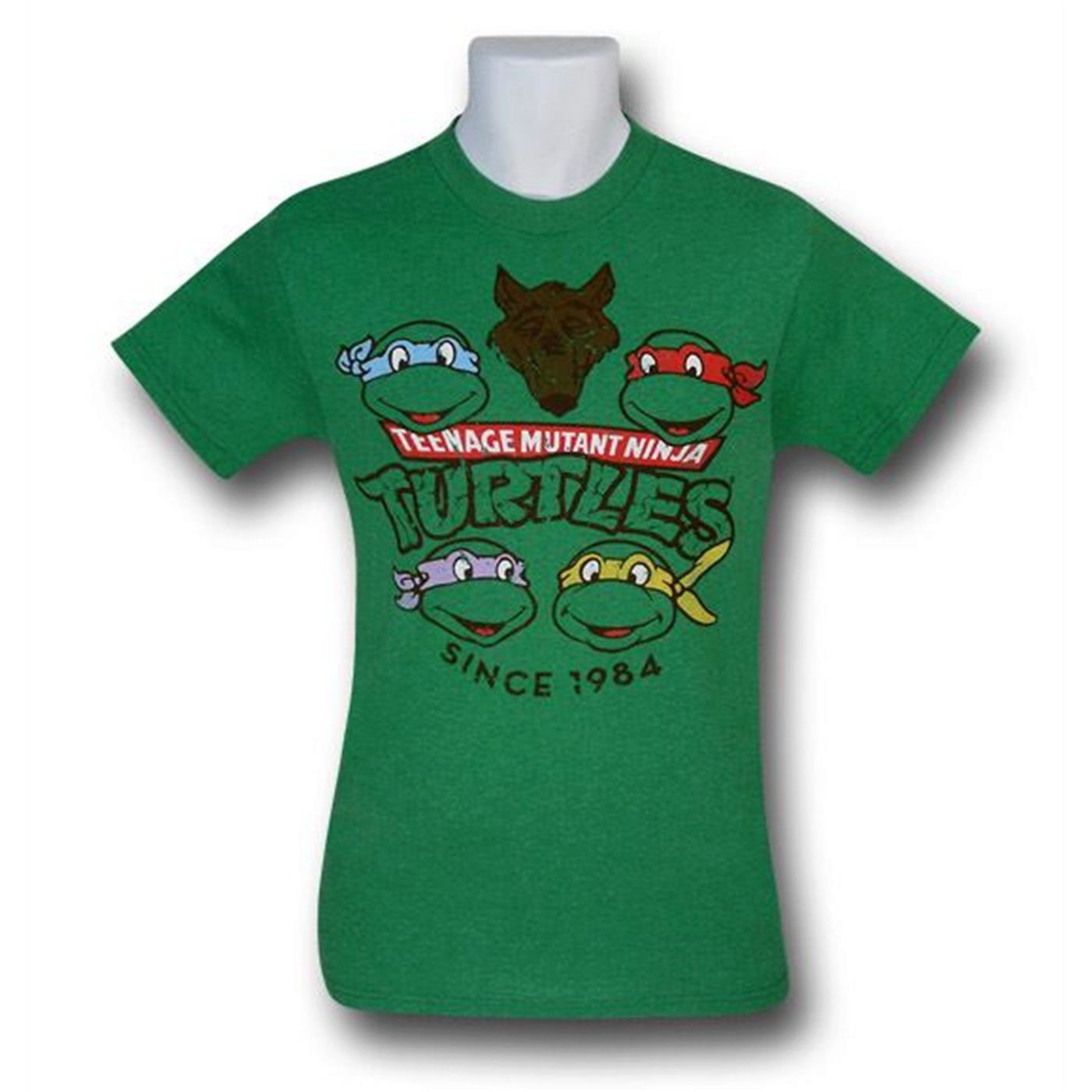 TMNT Since 1984 Distressed Heads T-Shirt, Green