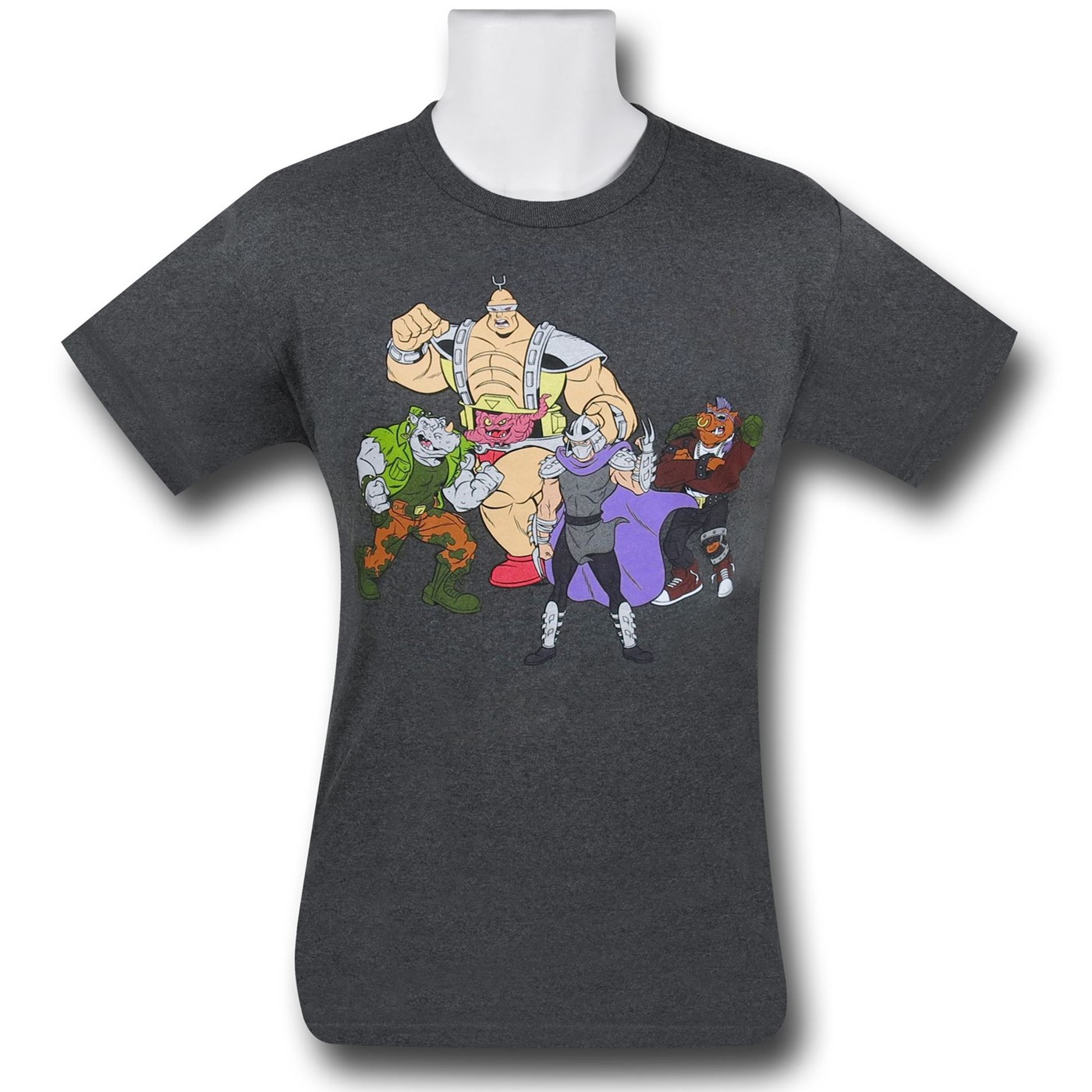 TMNT Villains Unite 30 Single T-Shirt, Grey
