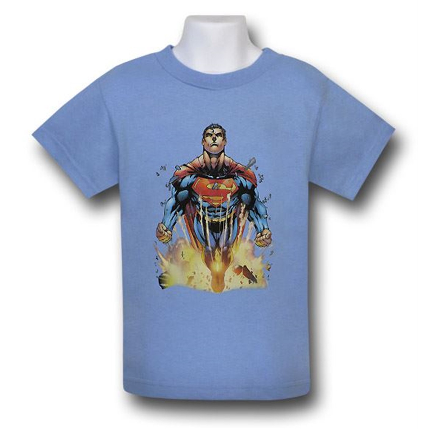Superman Blasting Off Kids T-Shirt, Blue