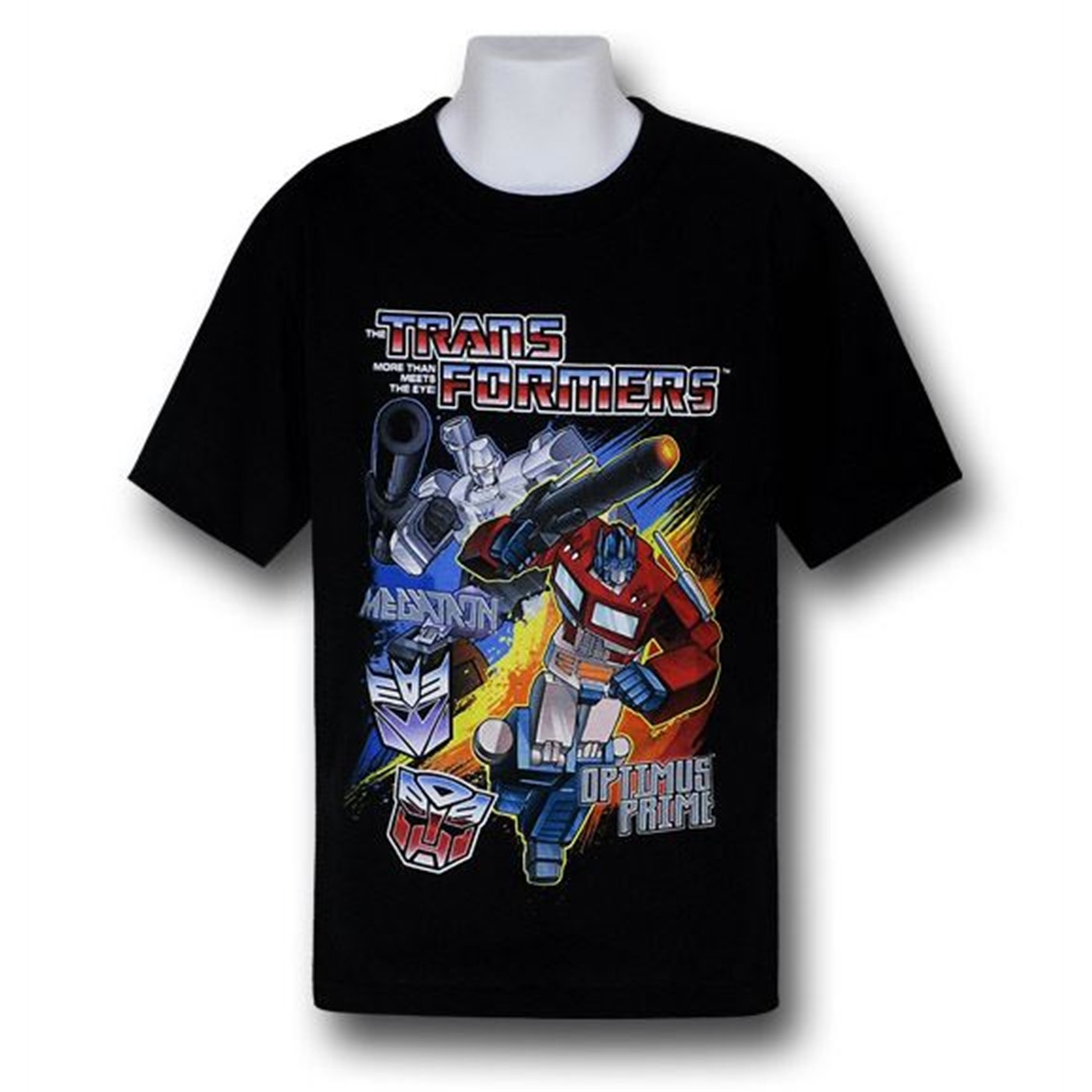 Transformer Kids Optimus Prime & Megatron T-Shirt, Black