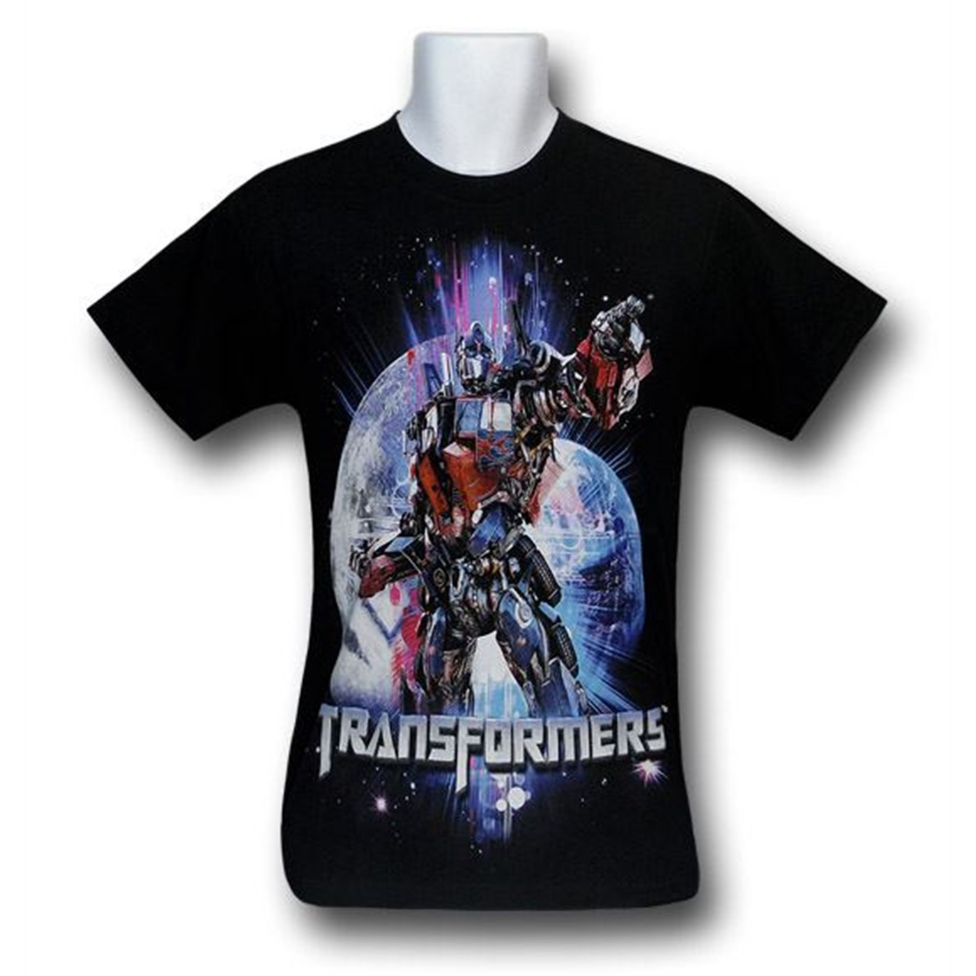Optimus Prime Earth Moon Kids T-Shirt, Black