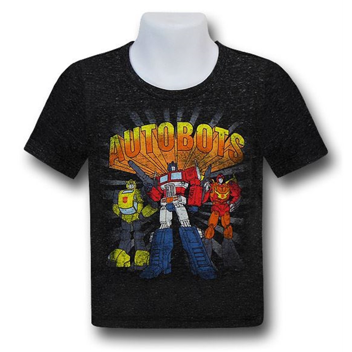 Autobot Triple Threat Kids Red Decco T-Shirt, Black