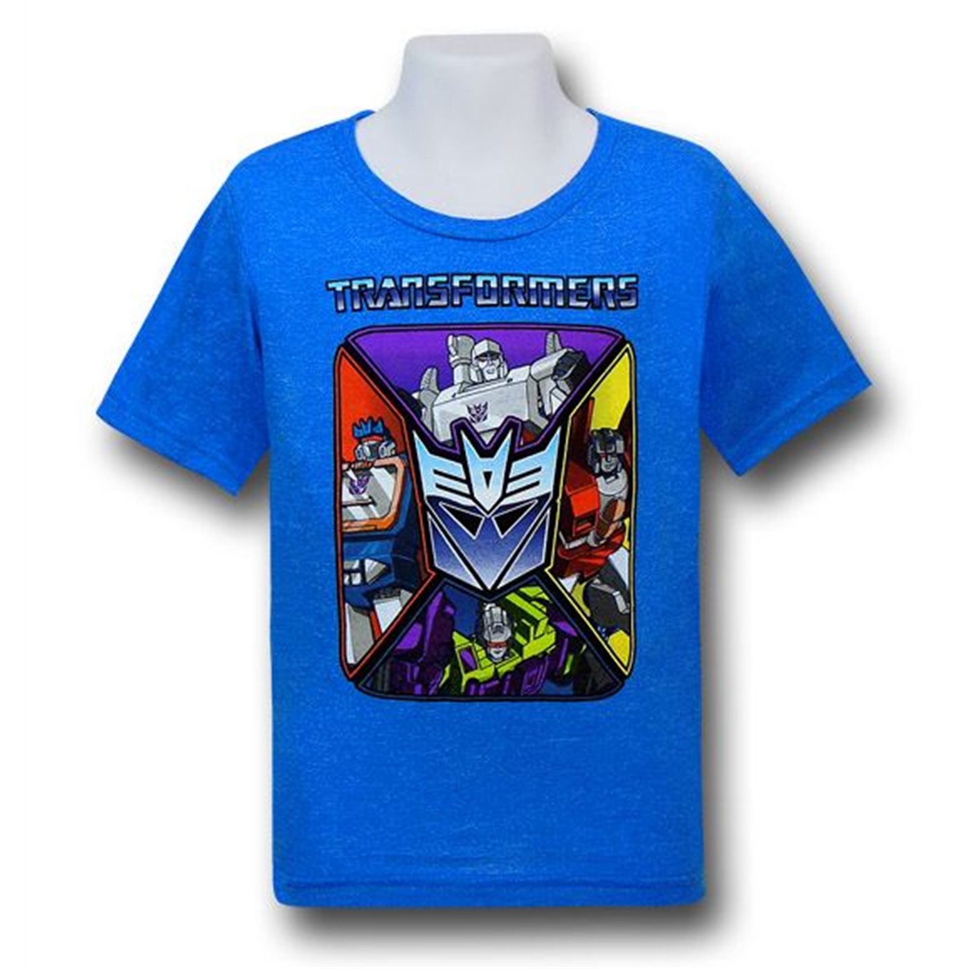Decepticon Square Kids Red Decco T-Shirt, Blue